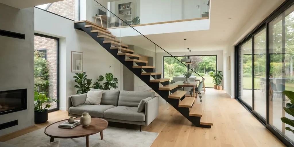 avoir escalier ouvert salon